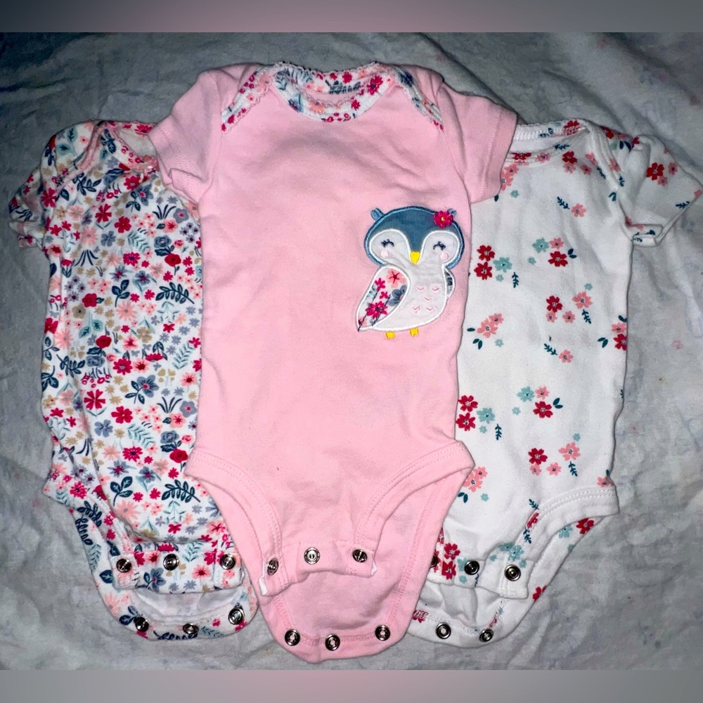 Carters 3 bodysuit set- owl